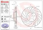 BREMBO Féktárcsa hornyolt/perforált Ø350mm 09. B913.11
