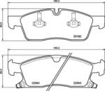 BREMBO fékbetét készlet, tárcsafék P37 027