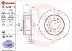BREMBO Féktárcsa tömör Ø316mm 08. D432.11