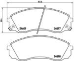 BREMBO fékbetét készlet, tárcsafék P30 041