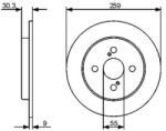 Bosch tömör féktárcsa Ø259mm 0 986 479 420