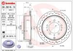 BREMBO fékkorong lyukasztás/belső hűtött Ø345mm 09. D618.1X