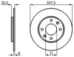 Bosch tömör féktárcsa Ø247mm 0 986 478 371