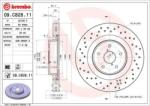 BREMBO fékkorong lyukasztás/belső hűtött Ø340mm 09. C828.11