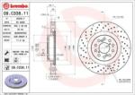 BREMBO féktárcsa perforált/belső hűtéses Ø350mm 09. C338.11