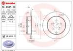 BREMBO Féktárcsa tömör Ø280mm 08. A335.11