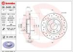 BREMBO féktárcsa perforált Ø264mm 08.9460. 3X