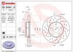 BREMBO fékkorong lyukasztás/belső hűtött Ø278mm 09.9464. 1x