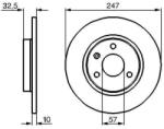 Bosch tömör féktárcsa Ø246, 8mm 0 986 478 142