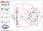 BREMBO fékkorong lyukasztás/belső hűtött Ø283mm 09.9619. 1X