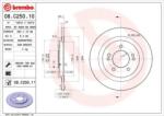 BREMBO Féktárcsa tömör Ø284mm 08. C250.11