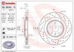 BREMBO féktárcsa perforált/belső hűtéses Ø330mm 09. B040.1X