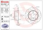 BREMBO féktárcsa perforált Ø280mm 08.9787. 1X
