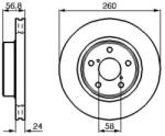 Bosch szellőző féktárcsa Ø260mm 0 986 478 293