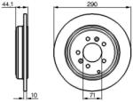 BOSCH tömör féktárcsa Ø290mm 0 986 478 556