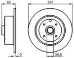 Bosch tömör féktárcsa Ø261mm 0 986 478 328
