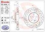 BREMBO Féktárcsa hornyolt/perforált Ø330mm 09. A326.11