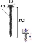Romix - Csavar 4, 2/37, 3mm krzyżak (10 db-os csomagolás)