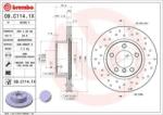 BREMBO féktárcsa perforált/belső hűtéses Ø300mm 09. C114.1X