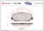 BREMBO fékbetét készlet, tárcsafék P83 099