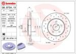 BREMBO féktárcsa perforált Ø280mm 08.9734. 1X