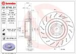 BREMBO fékkorong lyukasztás/belső hűtött Ø344mm 09. B746.51