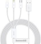 AMIO USB kábel 3 az 1-ben BASEUS Superior Series 3.5A, 120 cm fehér
