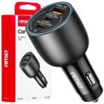 AMiO Autós töltő 2x USB C port + USB A port 12/24V 100W