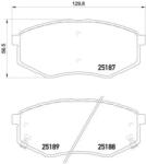 BREMBO fékbetét készlet, tárcsafék P30 055