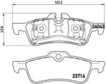 BREMBO fékbetét készlet, tárcsafék P06 032