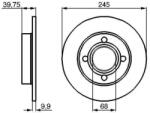 Bosch tömör féktárcsa Ø244, 9 mm 0 986 478 216