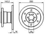 Bosch tömör féktárcsa Ø280mm 0 986 478 649