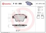 BREMBO fékbetét készlet, tárcsafék P61 080