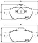 BREMBO fékbetét készlet, tárcsafék P68 029