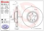 BREMBO Féktárcsa belső hűtés Ø349mm 09. C514.11