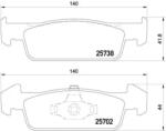 BREMBO fékbetét készlet, tárcsafék P68 060