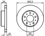 Bosch szellőző féktárcsa Ø262mm 0 986 478 283