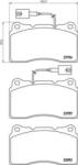 BREMBO fékbetét készlet, tárcsafék P23 154
