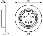 Bosch tömör féktárcsa Ø295mm 0 986 478 435
