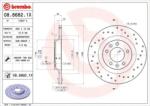 BREMBO féktárcsa perforált Ø290mm 08.8682. 1X