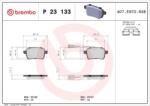BREMBO fékbetét készlet P23 133X