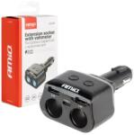 AMiO Dupla bővítőaljzat 2xUSB 1xUSB C 12/24V max 200W