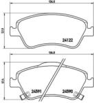 BREMBO fékbetét készlet, tárcsafék P83 079