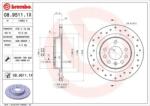 BREMBO féktárcsa perforált Ø278mm 08.9511. 1X