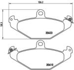 BREMBO fékbetét készlet, tárcsafék P68 017