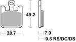 BRAKING fékbetétek, BRAKING (szinterezett keverék CM55) 2 db/csomag - runder - 24 840 Ft