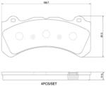 BREMBO fékbetét készlet, tárcsafék P86 034