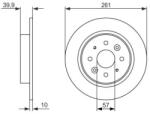 Bosch tömör féktárcsa Ø261mm 0 986 479 597