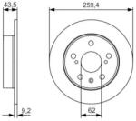 Bosch tömör féktárcsa Ø259, 4mm 0 986 479 C44