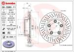 BREMBO fékkorong lyukasztás/belső hűtött Ø318mm 09. C880.11